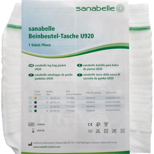 Sanabelle Beinbeuteltasche U920 Grösse XL Grün buy online