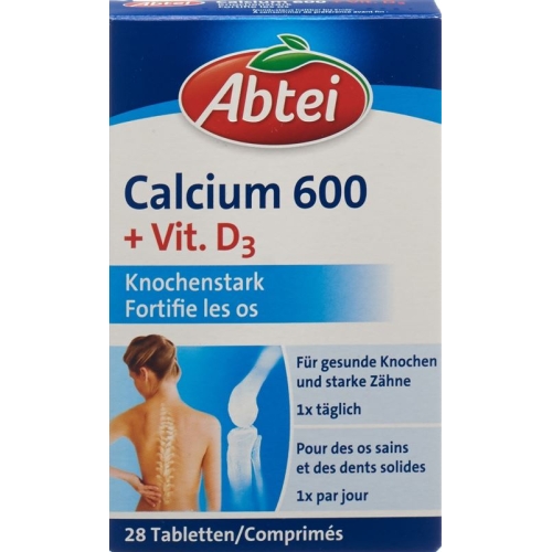 Abtei Calcium 600 + Vit D3 Tabletten 28 Stück buy online