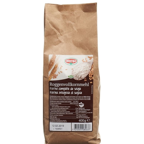 Morga Roggenvollkornmehl Bio Beutel 400g buy online