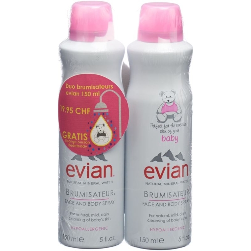 Evian Brumisateur Baby Duo +badeteddy 2x 150ml buy online