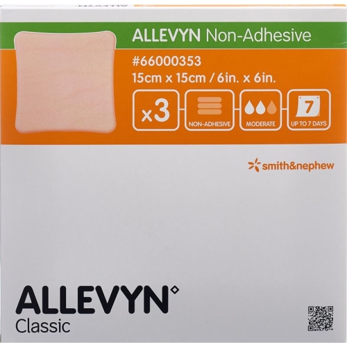 Allevyn Non-Adh Wundverband 15x15cm 3 Stück buy online