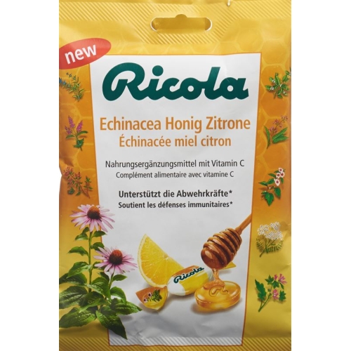 Ricola Echinacea Honig Zitrone mit Zucker Beutel 75g buy online