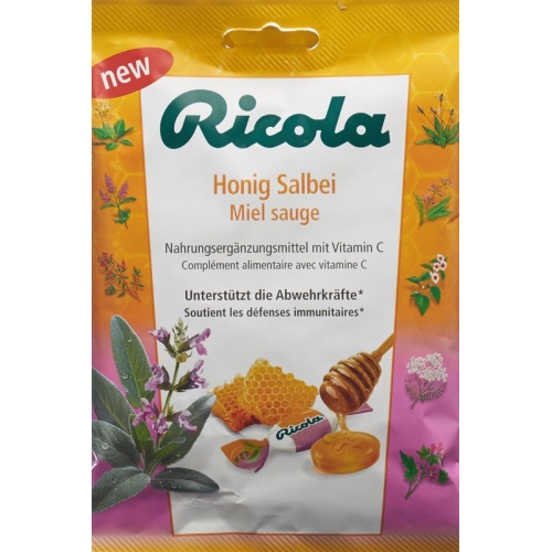 Ricola Honig Salbei mit Zucker Beutel 75g buy online