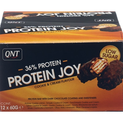 Qnt 36% Protein Joy Bar Low Sug Cook&cre 12x 60g buy online