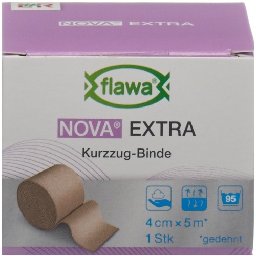 Flawa Nova Extra short stretch bandage 4cmx5m tan buy online