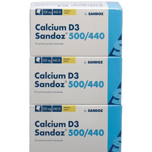 Calcium D3 Sandoz Pulver 500/440 Beutel 90 Stück buy online