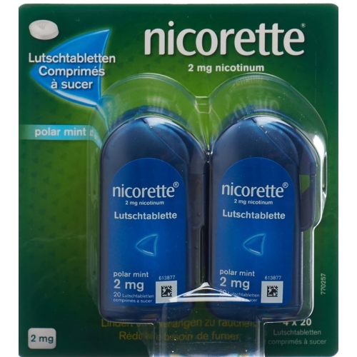 Nicorette Polar Mint Lutschtabletten 2mg 80 Stück buy online