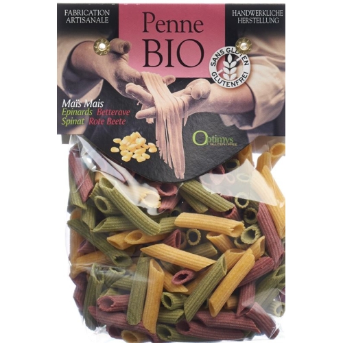 Optimys Dreifarbige Mais-Penne Bio Beutel 250g buy online