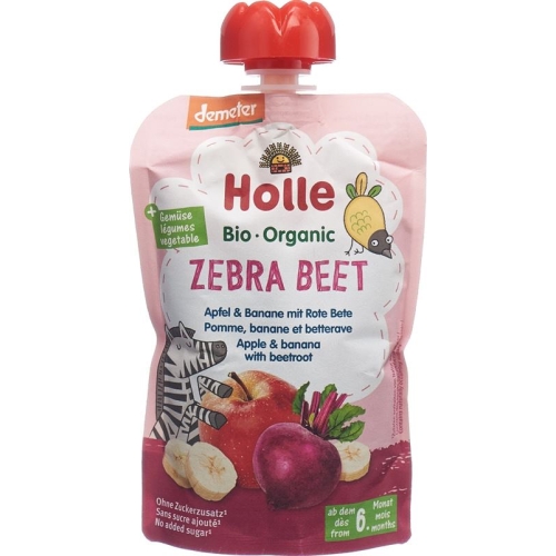 Holle Zebra Beet - Pouchy apple banana beetroot 100 g buy online