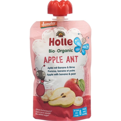 Holle Apple Ant Pouchy Apple Banana Pear 100g buy online