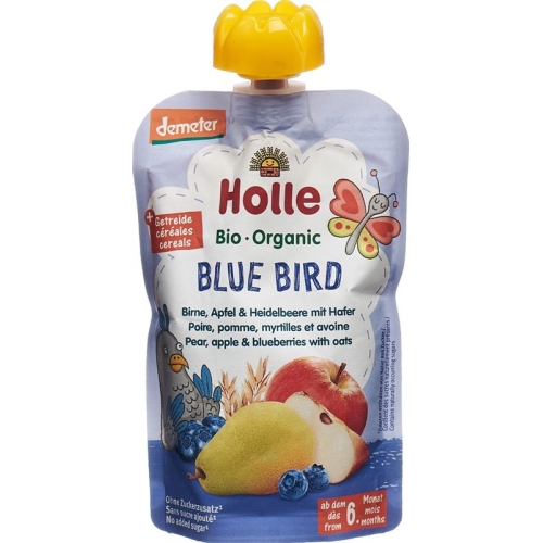 Holle Bluebird - Pouchy pear apple & blueberry oat 100 g buy online