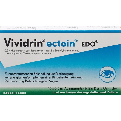 Vividrin Ectoin Edo Augentropfen 10 Monodosen 0.5ml buy online