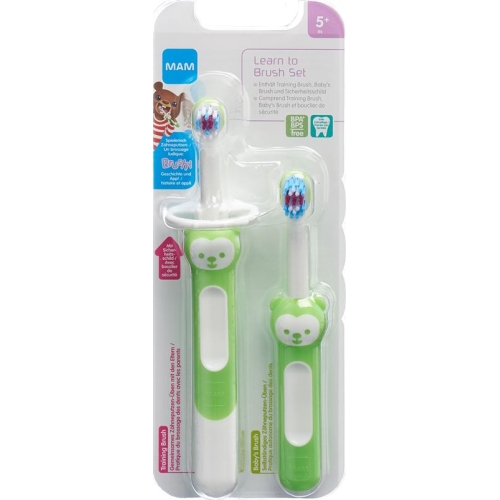 Mam Learn To Brush Set Zahnbürsten 5+m Neu buy online