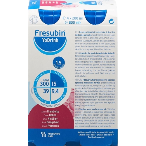 Fresubin Yodrink Himmbeere 4 Flatcap 200ml buy online