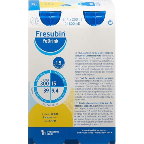 Fresubin Yodrink Lemon 4 Flatcap 200ml buy online