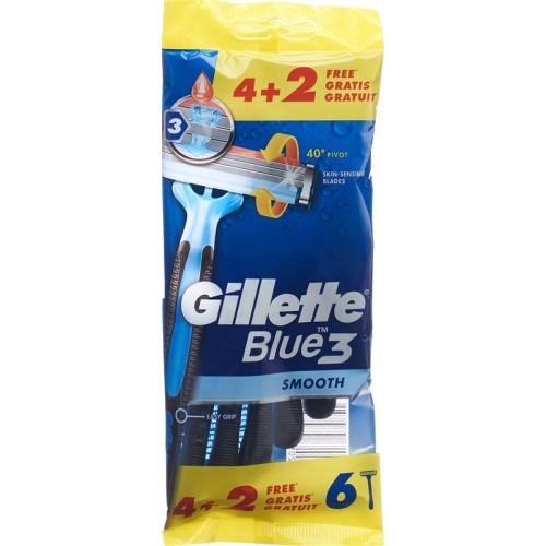 Gillette Blue 3 Smooth disposable razors 6 pcs buy online