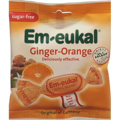 Soldan Em-Eukal Ginger-Orange Zuckerfrei Beutel 50g buy online