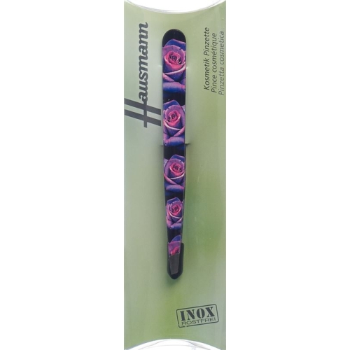 Hausmann Tweezers Slanted Roses Purple Design Roses buy online