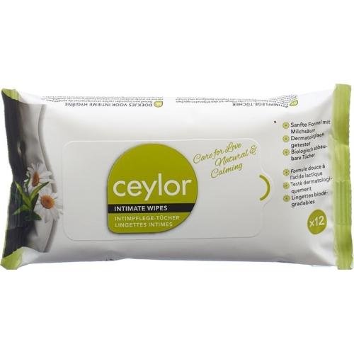 Ceylor Intimate care wipes Natural & Calming 12 pieces buy online