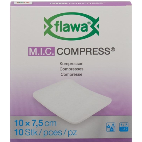 Flawa MIC compresses 7.5x10cm not sterile 10 pcs buy online