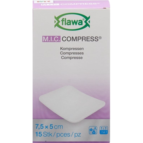 Flawa MIC compresses 7.5x5cm not sterile 15 pcs buy online