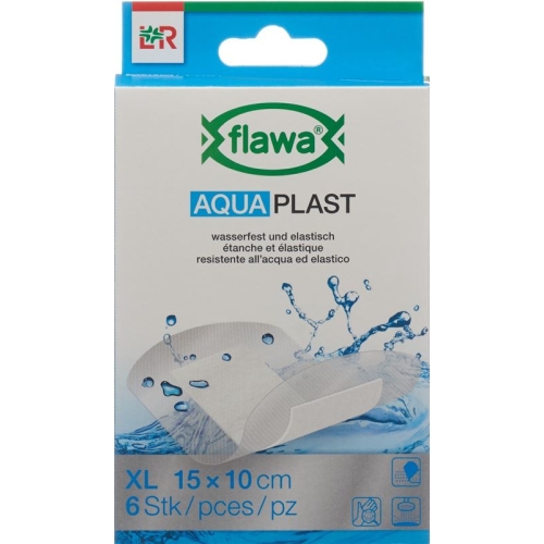 Flawa Aqua Plast Pflasterstrips Wasserfest 10x15cm 6 Stück buy online