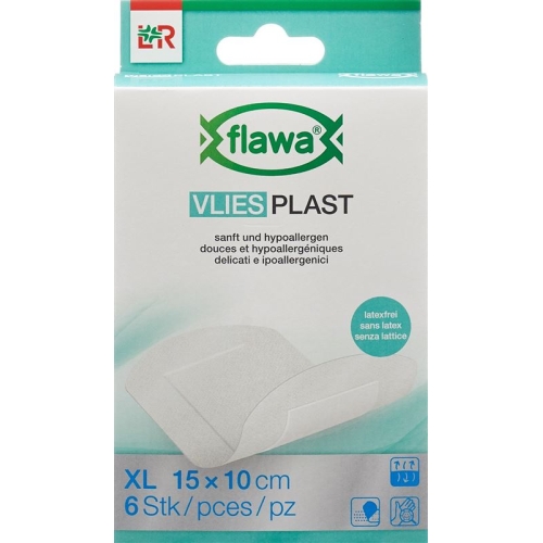 Flawa Vlies Plast Plaster strips 10x15cm 6 pieces buy online