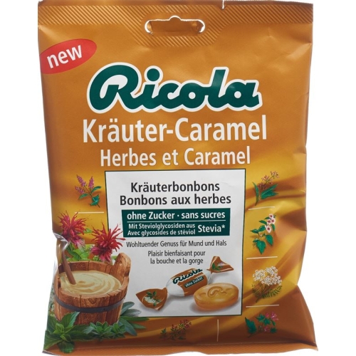 Ricola herbal Caramel without sugar with stevia Battalion 125 g buy online