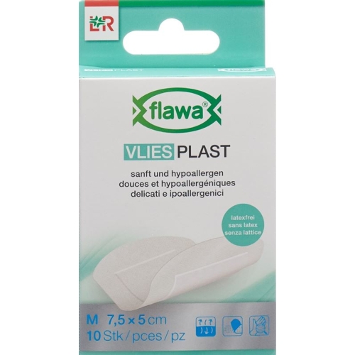 Flawa nonwoven Plast M 7.5x5cm 10 pcs buy online