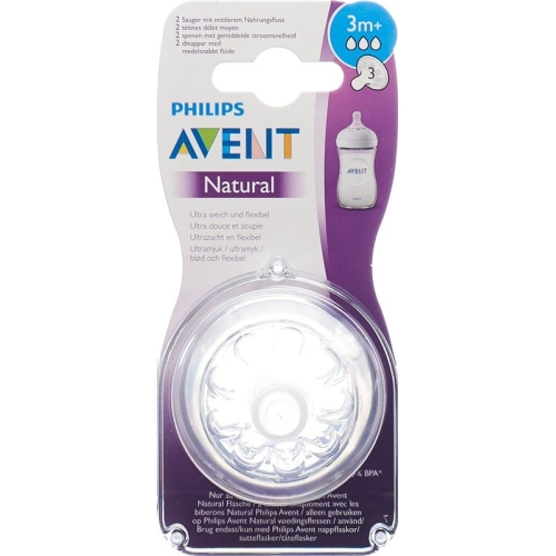 Avent Philips Natural sucker 3 3 Months + 2 pcs buy online