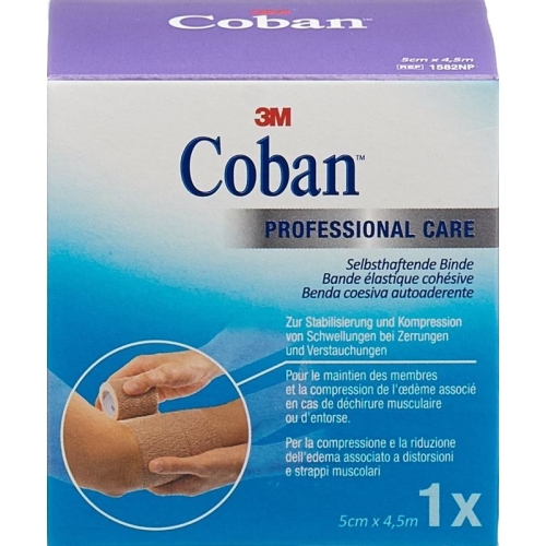 3M Coban Elastische Binde Selbsthaf 5cmx4.5m Hautfarbig buy online