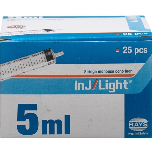 inj / light 5ml disposable syringe 3 parts 25 pcs buy online