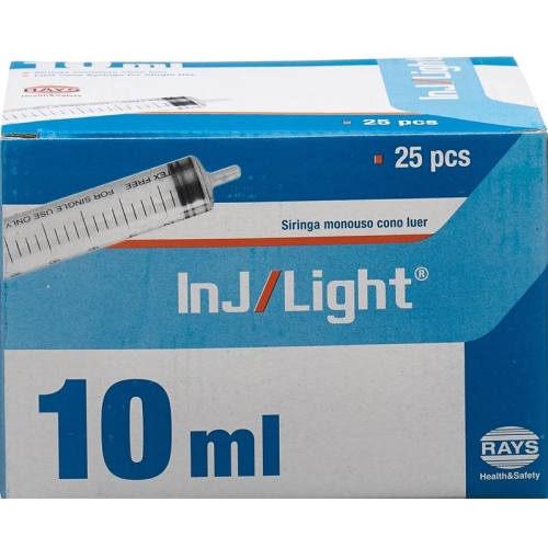 inj / light 10ml disposable syringe 3 parts 25 pcs buy online