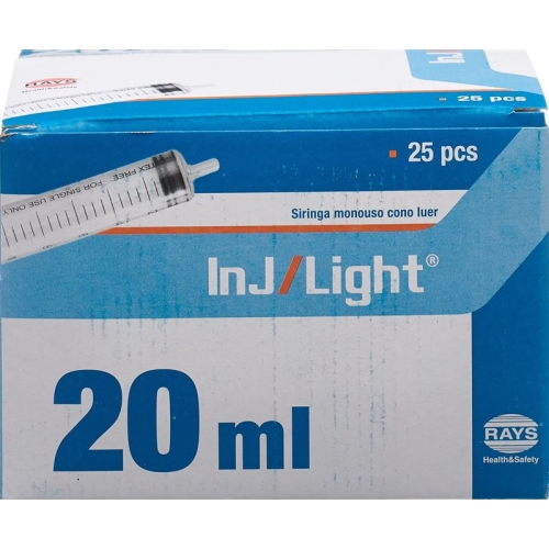 inj / light 20ml disposable syringe 3 parts 25 pcs buy online