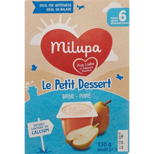 Milupa Le Petit Dessert Birne ab dem 6. Monat 6x 55g buy online