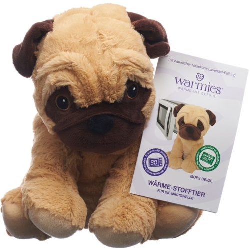 Warmies warmth soft toy pug beige buy online