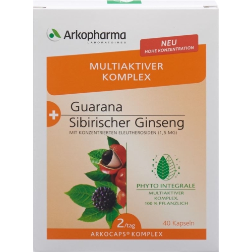 Arkocaps Komplex Guarana+sibir Ginseng Kapseln 40 Stück buy online