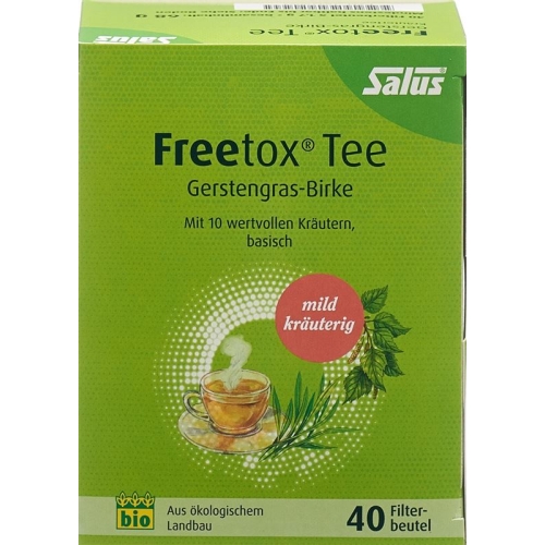 Salus Freetox tea barley grass birch organic bag 40 pieces buy online