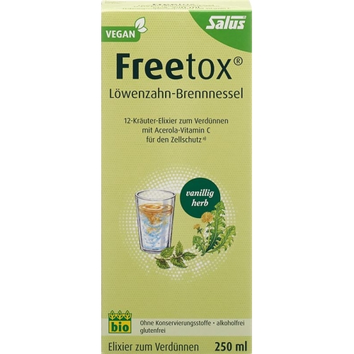 Salus Freetox elixir dandelion stinging nettle Bio 250ml buy online