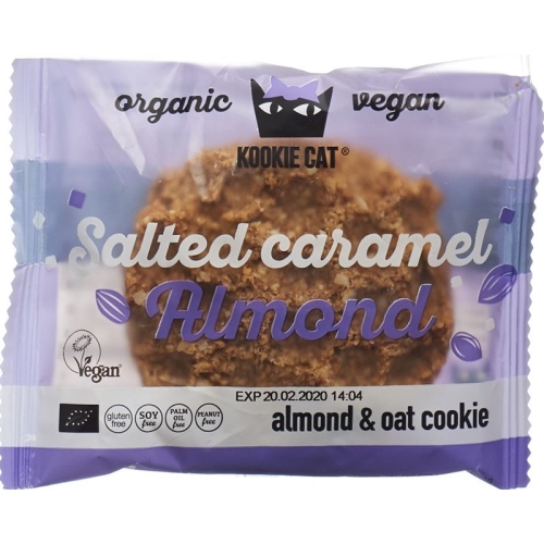 Kookie Cat Salted Caramel Almond Cookie 50g buy online