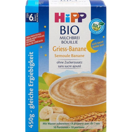 Hipp Gute Nacht Bio Milchbrei Griess Banane 450g buy online