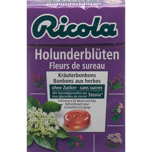 Ricola elderflower candies without sugar with stevia Box 50 g buy online