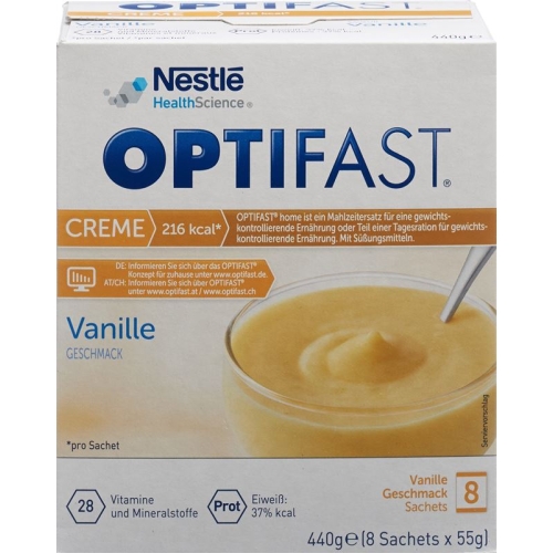 Optifast Vanilla cream 8 sachets 55g buy online