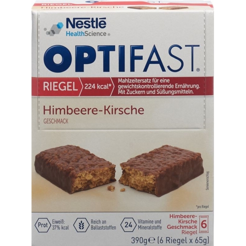 Optifast Raspberry-Cherry Bar 6x 65g buy online