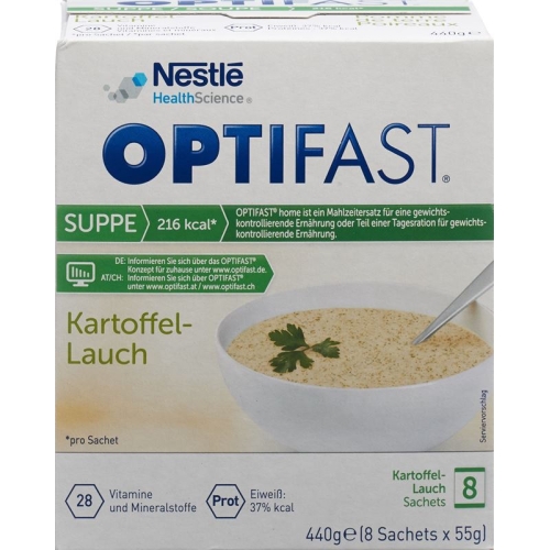 Optifast Potato-leek soup 8 bags 55g buy online