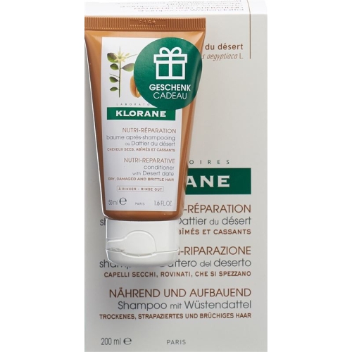 Klorane Wuestendattel-Shampoo 200ml +pflege 50ml buy online