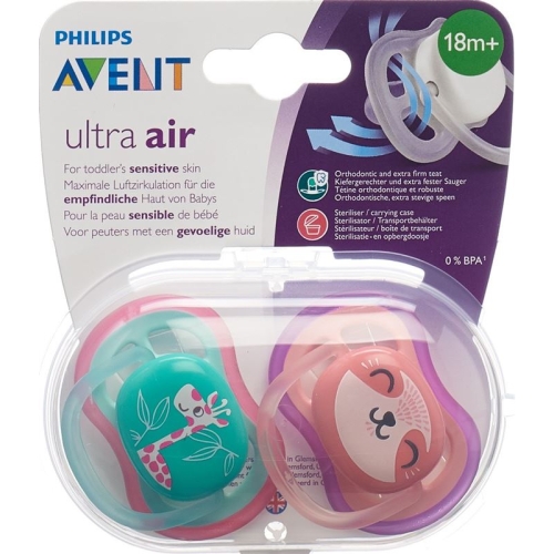 Avent Philips Schnul Ultra Air 18m+ Girl Giraf/bae buy online