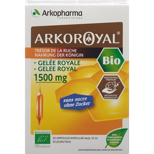 Arkoroyal Gelee Royale 1500mg Bio Oz 20x 10ml buy online