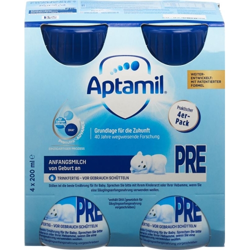 Milupa Aptamil Pre with Pronutra-ADVANCE Ready-To-Drink 4x 200ml buy online