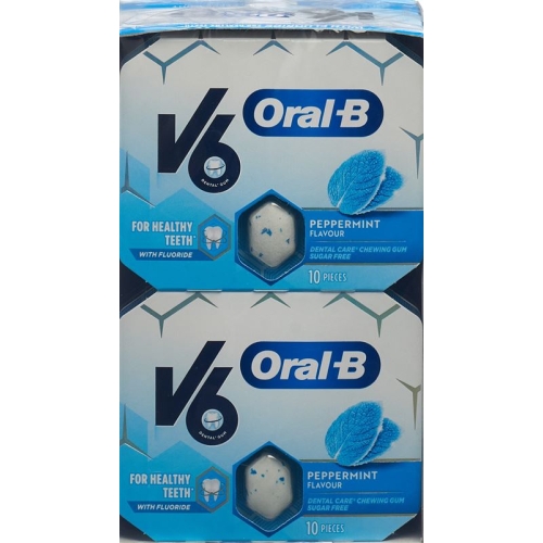 V6 Oralb Kaugummi Peppermint 12 Blister 10 Stück buy online